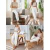 image:imageTrendy Queen Womens Wide Leg Pants Soft Cotton Blend with Pockets for Casual SummerWhite