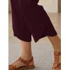 image:imageTrendy Queen Womens Wide Leg Pants Soft Cotton Blend with Pockets for Casual SummerWine