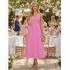 image:imageKaximil Womens Square Neck Sleeveless A Line Maxi Dress Smocked Ruffle Flowy Casual Long DressesPink