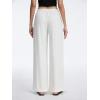 image:imageAnotherChill Womens High Waisted Wide Leg Crepe Pants Pull On Wrinkle Free Trousers with Pockets for Work Business CasualOffwhite