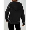 image:imageTrendy Queen Half Zip Pullover Cropped Hoodies for Women Y2k Cute Sweatshirts Jackets Spring Fashion 2026 Outfits ClothingBlack