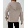 image:imageTrendy Queen Half Zip Pullover Cropped Hoodies for Women Y2k Cute Sweatshirts Jackets Spring Fashion 2026 Outfits ClothingCoffee Grey