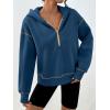 image:imageTrendy Queen Half Zip Pullover Cropped Hoodies for Women Y2k Cute Sweatshirts Jackets Spring Fashion 2026 Outfits ClothingDark Blue