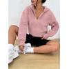 image:imageTrendy Queen Half Zip Pullover Cropped Hoodies for Women Y2k Cute Sweatshirts Jackets Spring Fashion 2026 Outfits ClothingPink