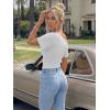 image:imageTrendy Queen Off the Shoulder Tops for Women 2026 Summer Short Sleeve Shirts Casual Cute Spring Clothes Y2k T ShirtsOatmeal Grey
