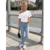 image:imageTrendy Queen Off the Shoulder Tops for Women 2026 Summer Short Sleeve Shirts Casual Cute Spring Clothes Y2k T ShirtsWhite