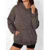 image:imageTrendy Queen Oversized Hoodies for Women Teen Girl Winter Sweatshirt Cute Acid Wash PulloverBrown