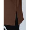 image:imageTrendy Queen Oversized Side Slit Tshirts for Women Long Sleeve Workout Tops Fall Fashion Gym Casual Tees Basic Y2K ClothesBrown