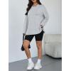 image:imageTrendy Queen Oversized Side Slit Tshirts for Women Long Sleeve Workout Tops Fall Fashion Gym Casual Tees Basic Y2K ClothesGrey
