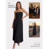 image:imageTrendy Queen Women Maxi Strapless Summer Tube Top Dress 2026 Ruched A Line Wedding Guest Long Sundress Spring Beach OutfitBlack