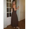 image:imageTrendy Queen Women Maxi Strapless Summer Tube Top Dress 2026 Ruched A Line Wedding Guest Long Sundress Spring Beach OutfitBrown