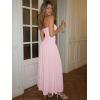 image:imageTrendy Queen Women Maxi Strapless Summer Tube Top Dress 2026 Ruched A Line Wedding Guest Long Sundress Spring Beach OutfitPink