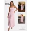 image:imageTrendy Queen Women Maxi Strapless Summer Tube Top Dress 2026 Ruched A Line Wedding Guest Long Sundress Spring Beach OutfitPink