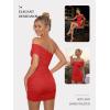 image:imageTrendy Queen Womens Off The Shoulder Mini Dresses Ruched Going Out Summer Bodycon Sexy Party Short Club Outfits 2026Red