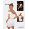 image:imageTrendy Queen Womens Off The Shoulder Mini Dresses Ruched Going Out Summer Bodycon Sexy Party Short Club Outfits 2026White