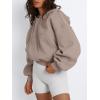 image:imageTrendy Queen Womens Y2k Cropped Hoodie Long Sleeve Pullover Sweatshirts Fall Casual OutfitsCoffee Grey