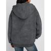 image:imageTrendy Queen Zip Up Hoodies for Women Oversized Acid Wash Sweatshirt Winter Fashion Jacket Cute Y2k Fall teen girls pulloverGrey