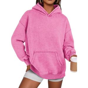 image:imageTrendy Queen Oversized Hoodies for Women Teen Girl Winter Sweatshirt Cute Acid Wash PulloverPink