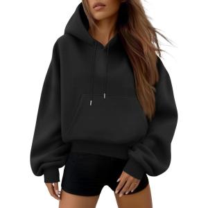 image:imageTrendy Queen Womens Y2k Cropped Hoodie Long Sleeve Pullover Sweatshirts Fall Casual OutfitsBlack
