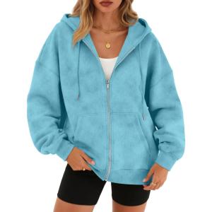 image:imageTrendy Queen Zip Up Hoodies for Women Oversized Acid Wash Sweatshirt Winter Fashion Jacket Cute Y2k Fall teen girls pulloverSkyblue