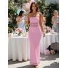 image:imageKaximil Womens Sexy Spaghetti Strap Maxi Dresses Bodycon Cocktail Wedding Guest Foamal Long DressPink