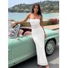 image:imageKaximil Womens Sexy Spaghetti Strap Maxi Dresses Bodycon Cocktail Wedding Guest Foamal Long DressWhite