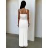 image:imageKaximil Womens Sexy Spaghetti Strap Maxi Dresses Bodycon Cocktail Wedding Guest Foamal Long DressWhite