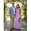 image:imageKaximil Womens Sexy V Neck Halter Maxi Dresses Bodycon Cocktail Wedding Guest Long DressPurple