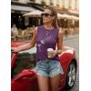 image:imageLUXVEER Sleeveless Tank Tops for Women 2026 Summer Casual Blouses Graphic Tees Loose Fit Crewneck Vacation Outfits ShirtsPattern11