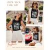 image:imageLUXVEER Sleeveless Tank Tops for Women 2026 Summer Casual Blouses Graphic Tees Loose Fit Crewneck Vacation Outfits ShirtsPattern14
