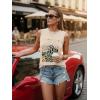 image:imageLUXVEER Sleeveless Tank Tops for Women 2026 Summer Casual Blouses Graphic Tees Loose Fit Crewneck Vacation Outfits ShirtsPattern9