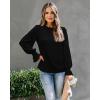 image:imageLUXVEER Womens Long Sleeve Textured Lace Floral Shirts Dressy Casual Blouses 2026 Trendy Fall Work TopsBlack