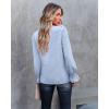image:imageLUXVEER Womens Long Sleeve Textured Lace Floral Shirts Dressy Casual Blouses 2026 Trendy Fall Work TopsLight Blue