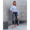 image:imageLUXVEER Womens Long Sleeve Textured Lace Floral Shirts Dressy Casual Blouses 2026 Trendy Fall Work TopsLight Blue