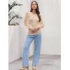 image:imageLUXVEER Womens Mesh Long Sleeve Shirts 2025 Fall Ribbed Knit Fitted Tops Business Dressy Casual Work BlousesBeige Polka Dot
