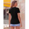 image:imageLUXVEER Womens Short Sleeve Tops Pleated Crewneck Loose Fit T Shirt Business Casual Dressy Work Shirts 2026 Summer BlousesBlack