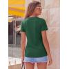 image:imageLUXVEER Womens Short Sleeve Tops Pleated Crewneck Loose Fit T Shirt Business Casual Dressy Work Shirts 2026 Summer BlousesGreen