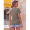 image:imageLUXVEER Womens Short Sleeve Tops Pleated Crewneck Loose Fit T Shirt Business Casual Dressy Work Shirts 2026 Summer BlousesGrey