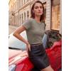 image:imageLUXVEER Womens Short Sleeve Tops Pleated Crewneck Loose Fit T Shirt Business Casual Dressy Work Shirts 2026 Summer BlousesGrey