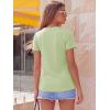 image:imageLUXVEER Womens Short Sleeve Tops Pleated Crewneck Loose Fit T Shirt Business Casual Dressy Work Shirts 2026 Summer BlousesLight Green