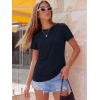 image:imageLUXVEER Womens Short Sleeve Tops Pleated Crewneck Loose Fit T Shirt Business Casual Dressy Work Shirts 2026 Summer BlousesNavy