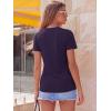 image:imageLUXVEER Womens Short Sleeve Tops Pleated Crewneck Loose Fit T Shirt Business Casual Dressy Work Shirts 2026 Summer BlousesPurple