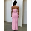 image:imageKaximil Womens Sexy Spaghetti Strap Maxi Dresses Bodycon Cocktail Wedding Guest Formal Long DressPink