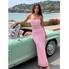 image:imageKaximil Womens Sexy Spaghetti Strap Maxi Dresses Bodycon Cocktail Wedding Guest Formal Long DressPink