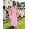 image:imageKaximil Womens Sexy V Neck Halter Maxi Dresses Bodycon Cocktail Wedding Guest Long DressPink