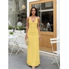 image:imageKaximil Womens Sexy V Neck Halter Maxi Dresses Bodycon Cocktail Wedding Guest Long DressYellow