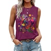 image:imageLUXVEER Sleeveless Tank Tops for Women 2026 Summer Casual Blouses Graphic Tees Loose Fit Crewneck Vacation Outfits ShirtsWild Floral Explosion