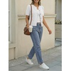 image:imageTrendy Queen Short Sleeve Cardigan Sweaters for Women Cropped Tops Summer 2026 Spring Outfits Cute Casual Y2k Fashion ClothesGrey