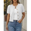 image:imageTrendy Queen Short Sleeve Cardigan Sweaters for Women Cropped Tops Summer 2026 Spring Outfits Cute Casual Y2k Fashion ClothesGrey