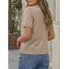 image:imageTrendy Queen Short Sleeve Cardigan Sweaters for Women Cropped Tops Summer 2026 Spring Outfits Cute Casual Y2k Fashion ClothesKhaki